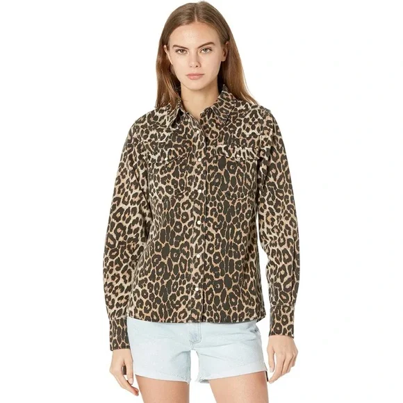 All Saints Leopard Print Button Down Shirt - Picture 3 of 11
